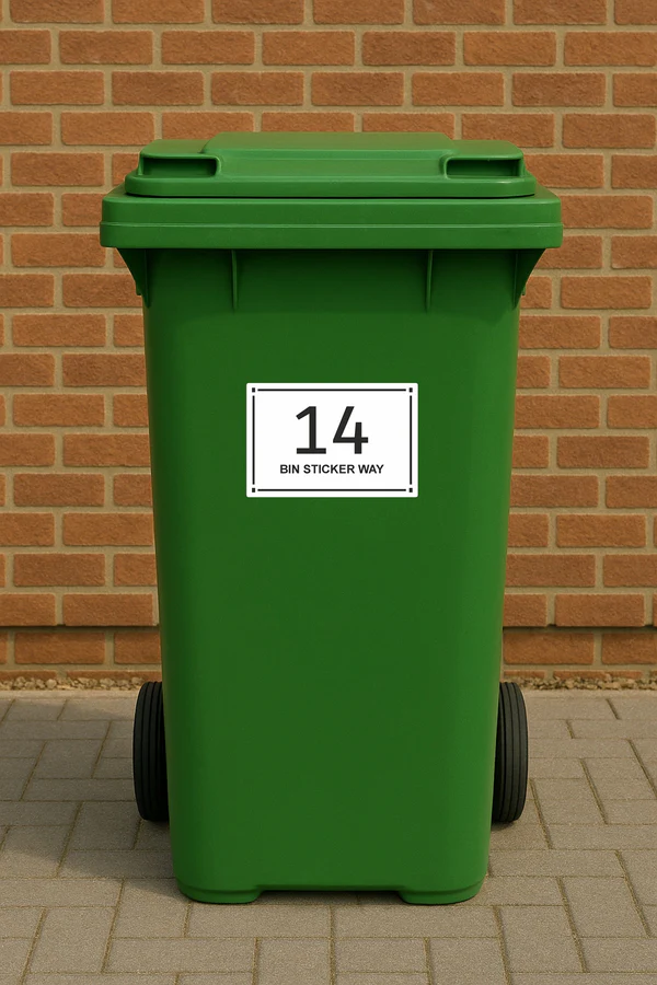 Custom bin sticker