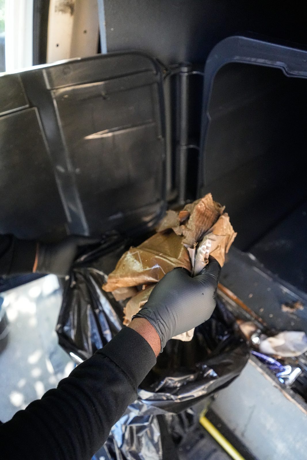Any leftover debris is removed first.